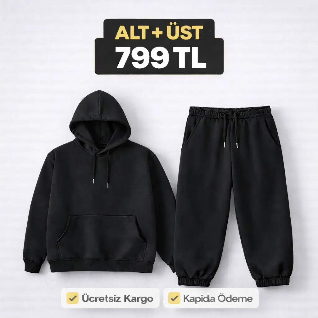 Siyah Eşofman Takımı